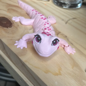 Gecko articulé rose