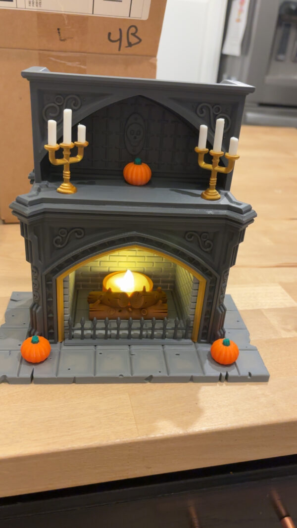 3d-Printed Halloween Tea Light Fireplace- Spooky & Unique Decor!