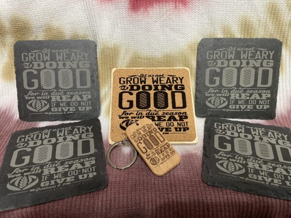 Customizable Slate Coasters and Key Chains