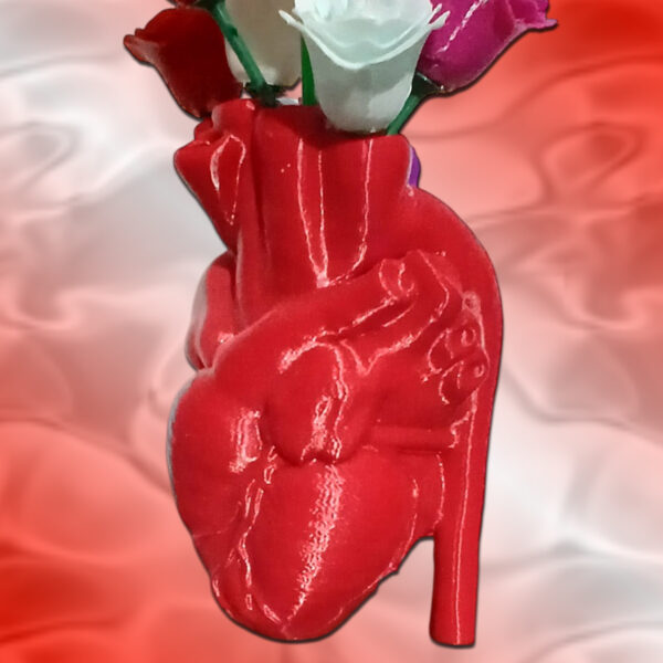 Realistic Heart Vase