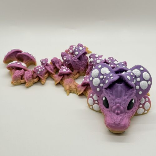 Baby Mushroom Dragon-Rainbow Color - Image 2