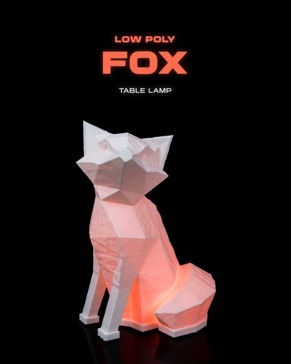 Low Poly Fox Table Lamp