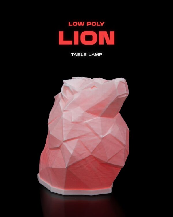 Low Poly Lion Table Lamp