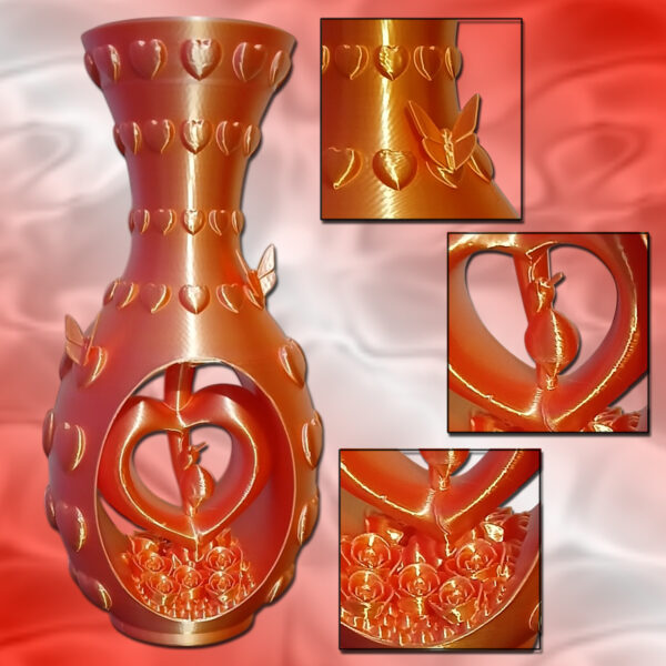 Koza Heart and Flowers Vase