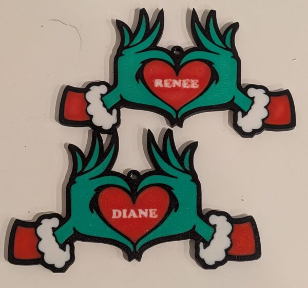 Grinch Heart Hands (Personalized)