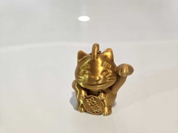 Chaveiro Gato da Sorte dourado