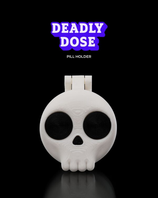 Deadly Dose Keychain Pill Holder