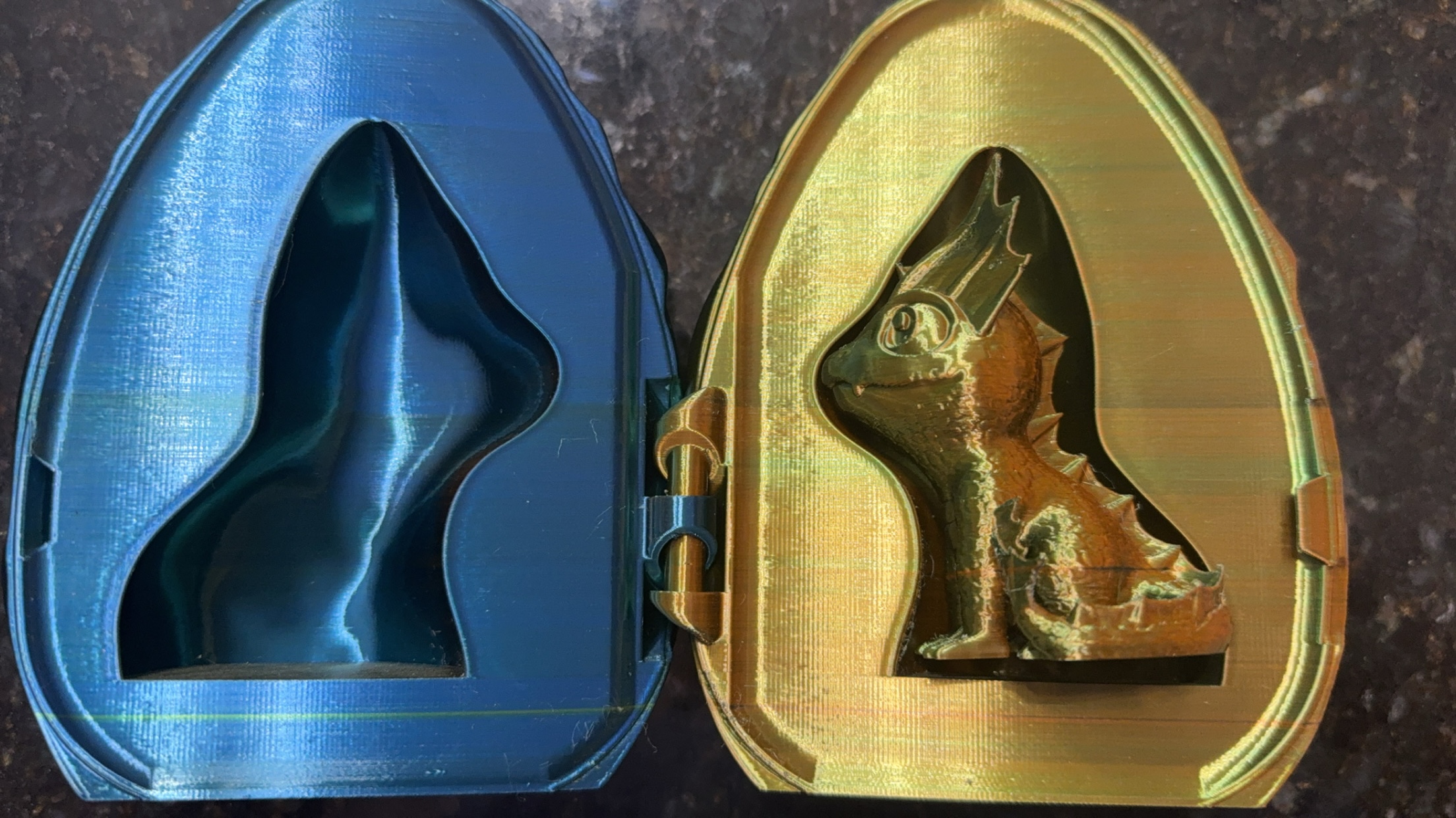 Multi-Colored Dragon Egg with Dragon Inside - Image 9