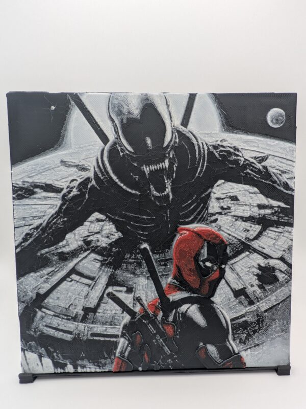 Deadpool Vs Alien Hueforge Print