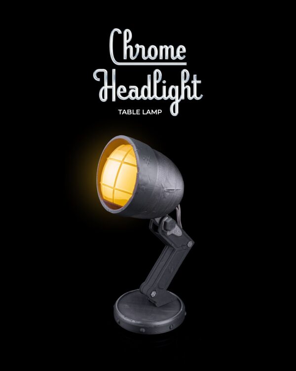 Chrome Headlight Table Lamp