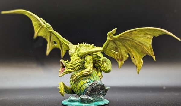 Green Dragon guarding egg