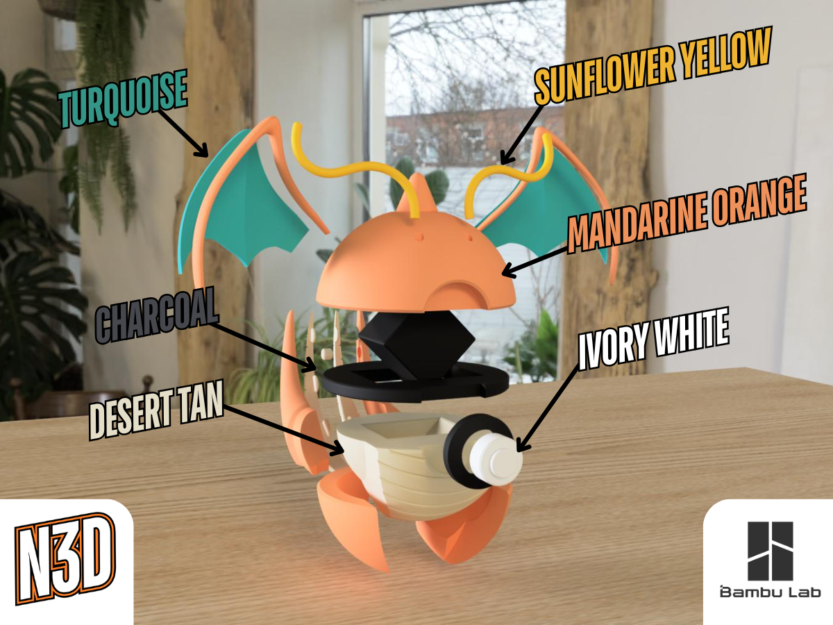 N3D Pokéball - 0149 Dragonite - Image 2