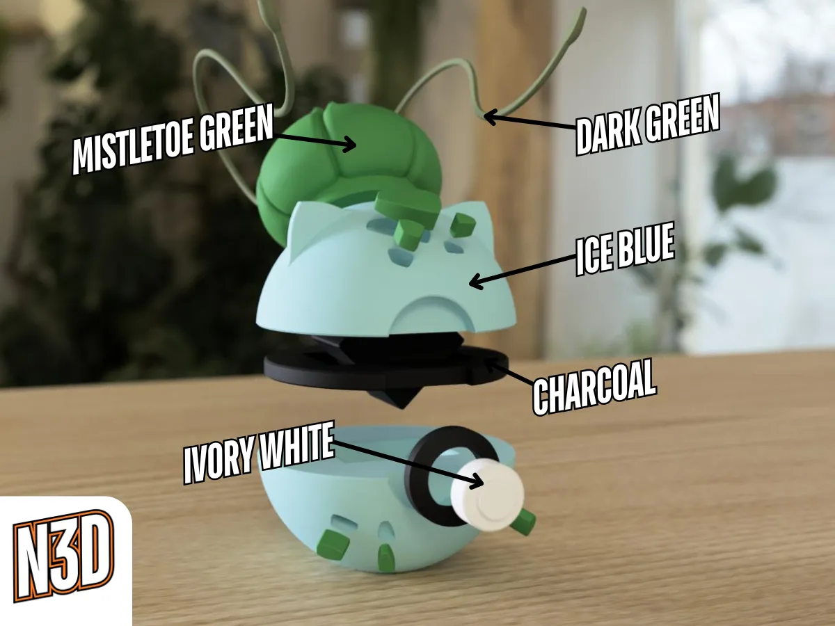 N3D Pokéball - 0001 Bulbasaur - Image 2