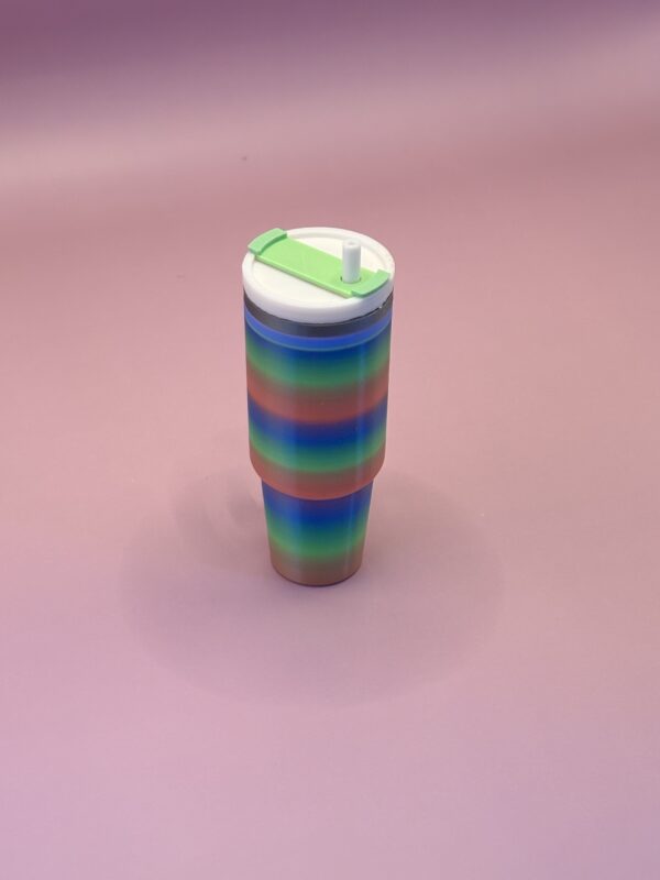 Rainbow Stanley Chapstick Holder Keychain- Pocket Pop of Color