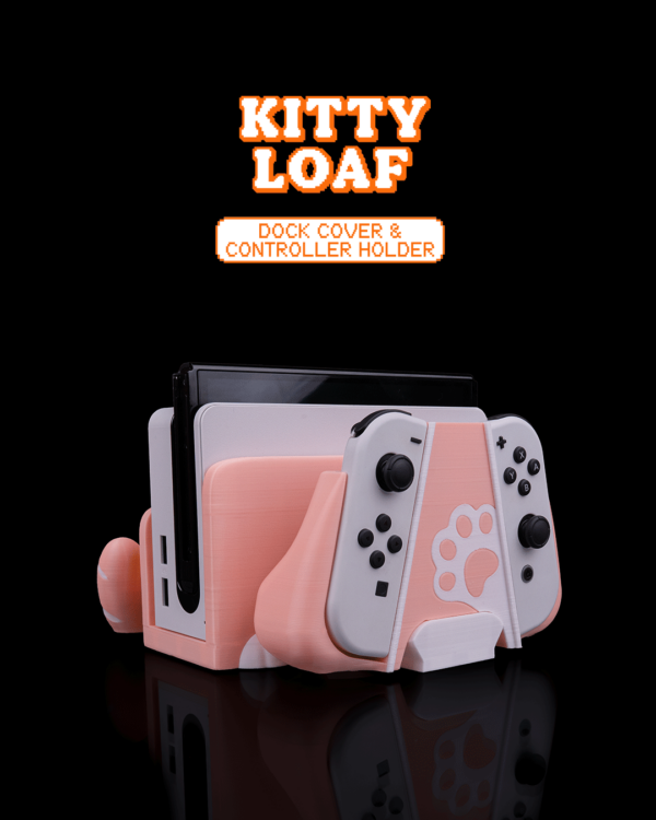 Nintendo Switch Kitty Dock Cover & Controller Holder | 3D Printed, Multicolor, Fun & Durable | Eco-Friendly PLA+HS
