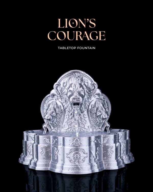 Lion's Courage Tabletop Fountain