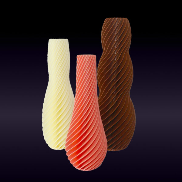 Conjunto de vasos espirais