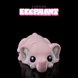 Cute Flexi Elephant Keychain