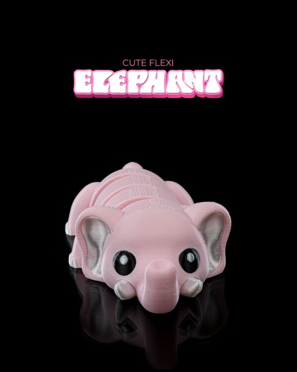 Cute Flexi Elephant Keychain