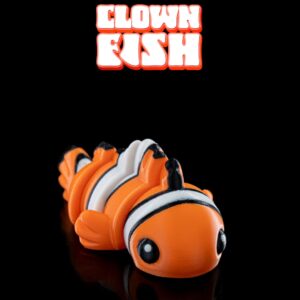 Cute Flexi Clownfish Keychain