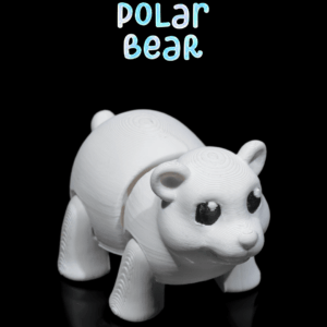 Tiny Polar Bear Keychain