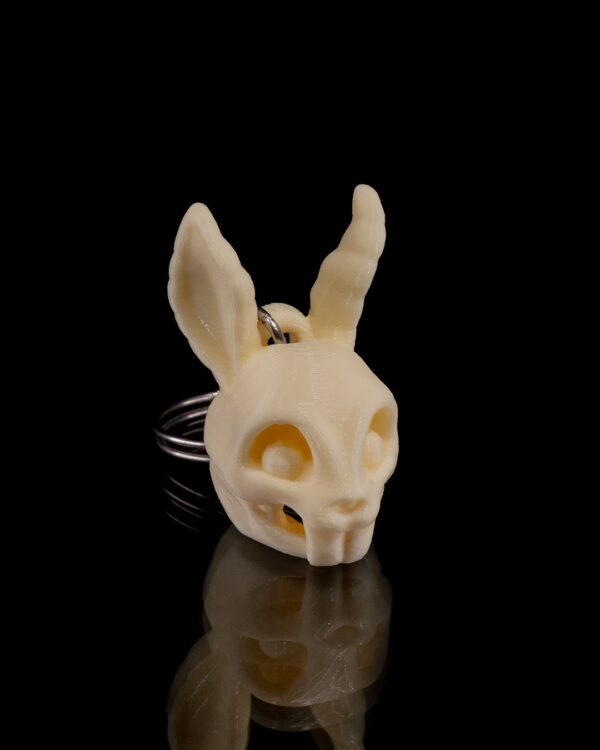 Bunny Skeleton Head Keychain