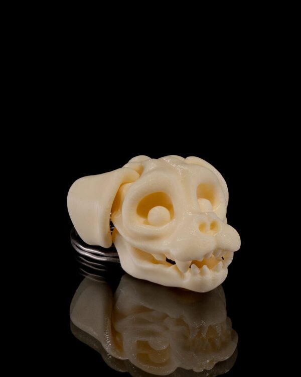 Dog Skeleton Head Keychain