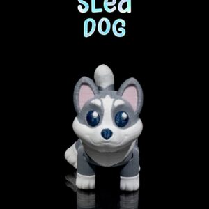 Sled Dog Keychain