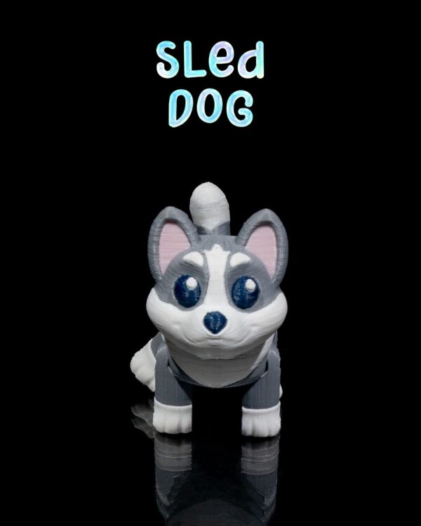 Sled Dog Keychain