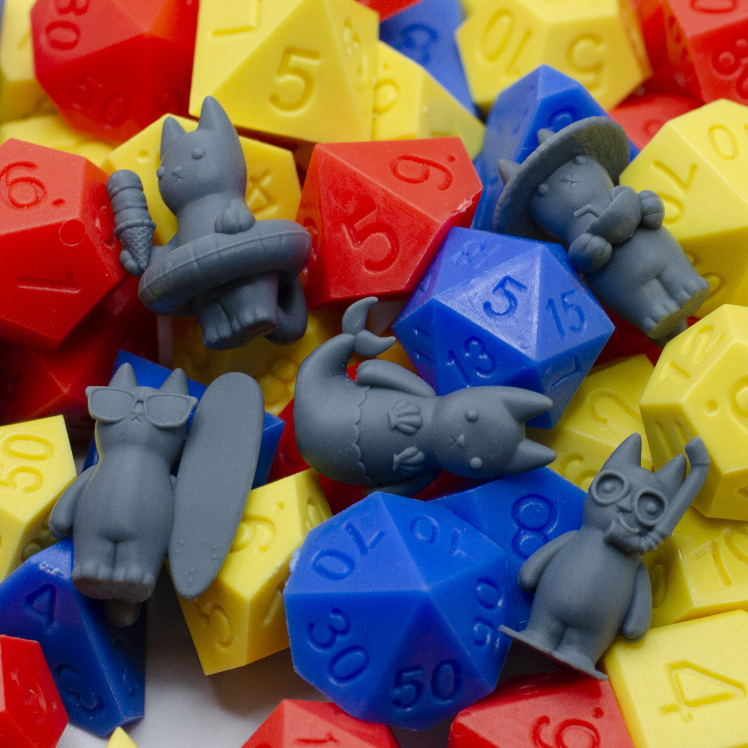 Tropical Kitties | Female/Male | NPC | Mermaid | Surfer| Snorkel | Tabaxi | Found Family Adventurecraft | Tabletop miniatures | D&D | 5e- - Image 8