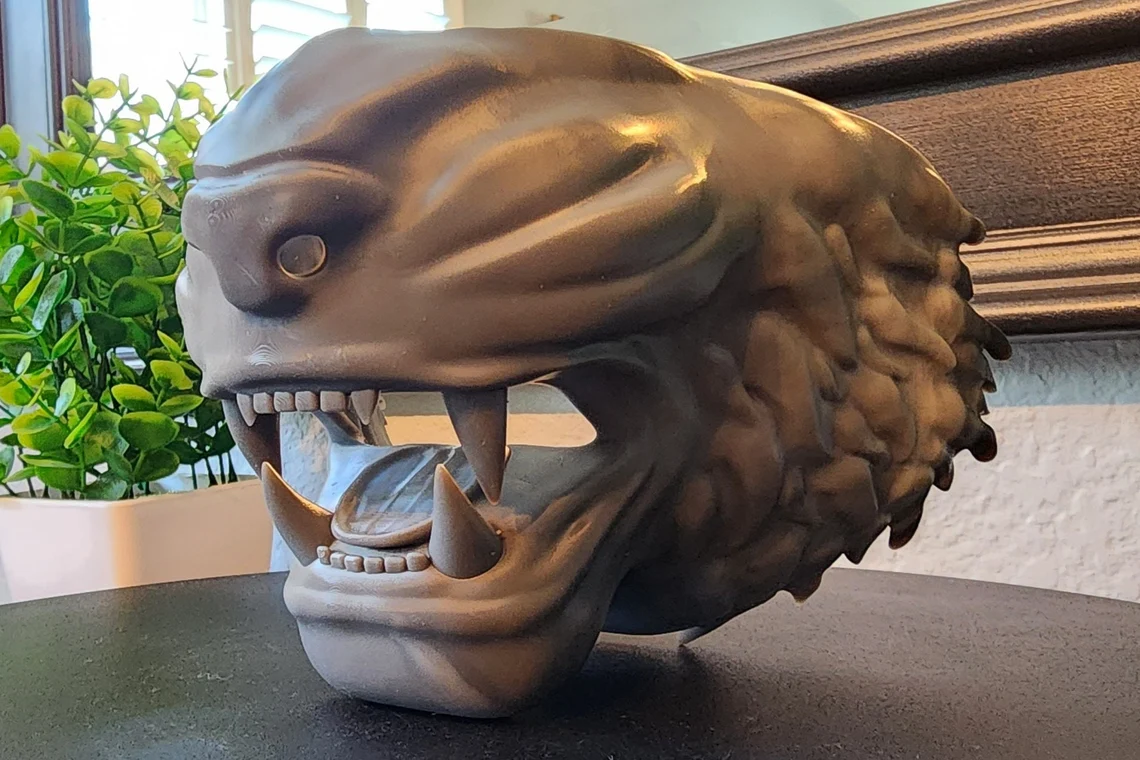 Tiger Animal Face Mask (Unpainted) – 3D Printed Decor, Costume & Cosplay