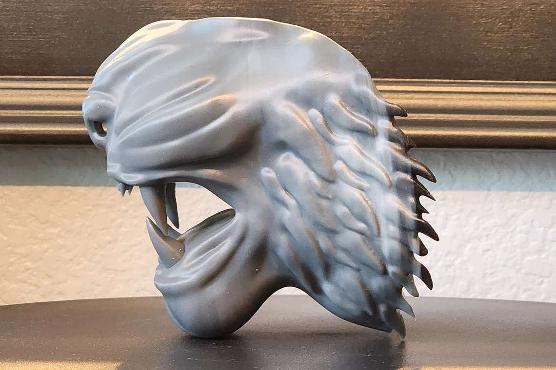 Tiger Animal Face Mask (Unpainted) – 3D Printed Decor, Costume & Cosplay - Image 5