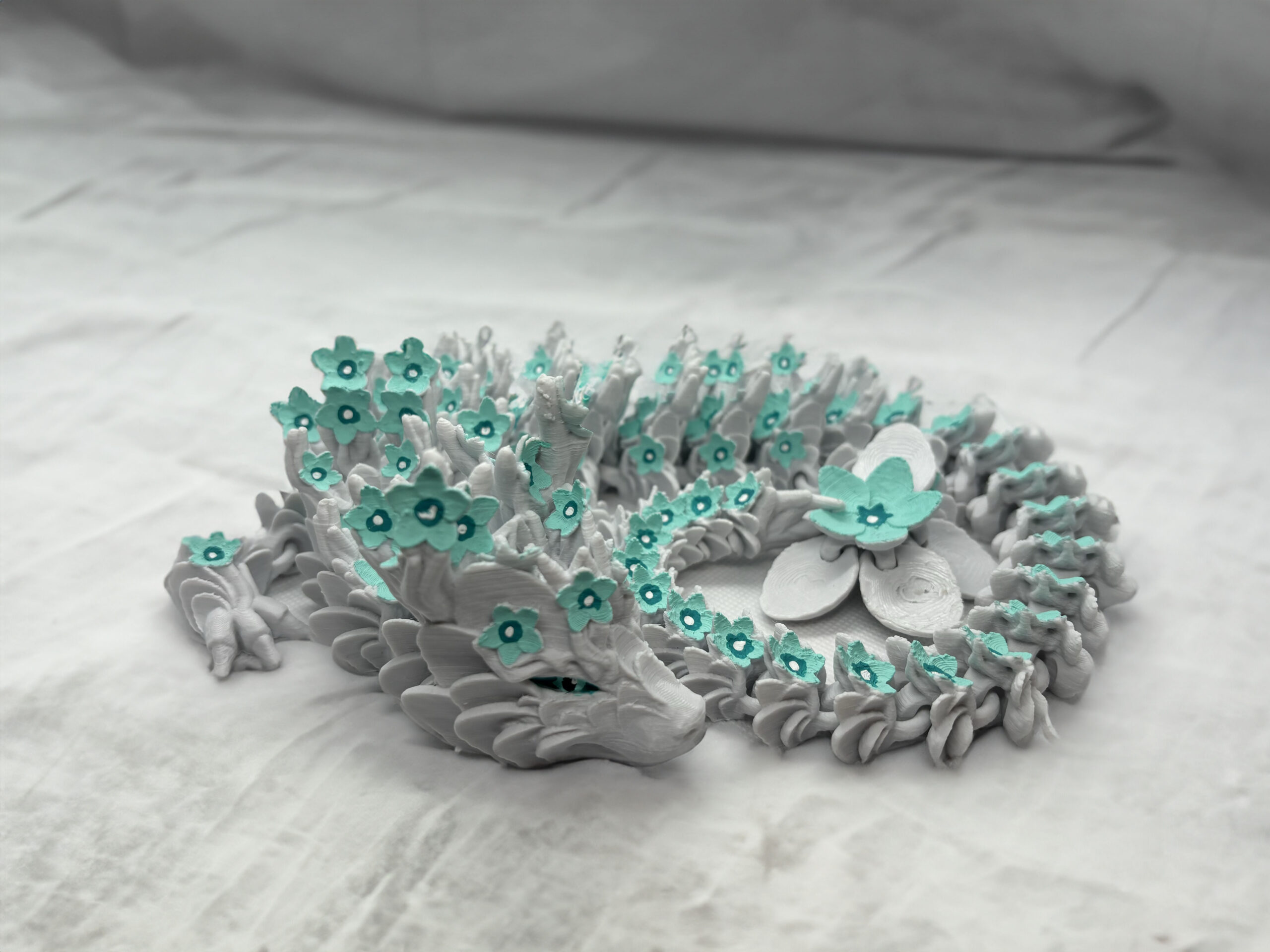 Cinderwing3D Teal Blossom Dragon