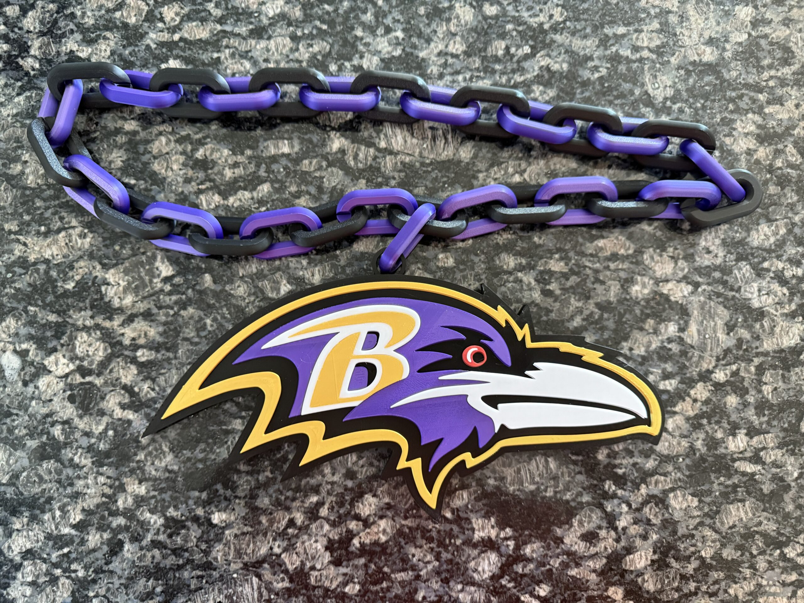 Baltimore Ravens Oversized Hype Chain Charm and Necklace