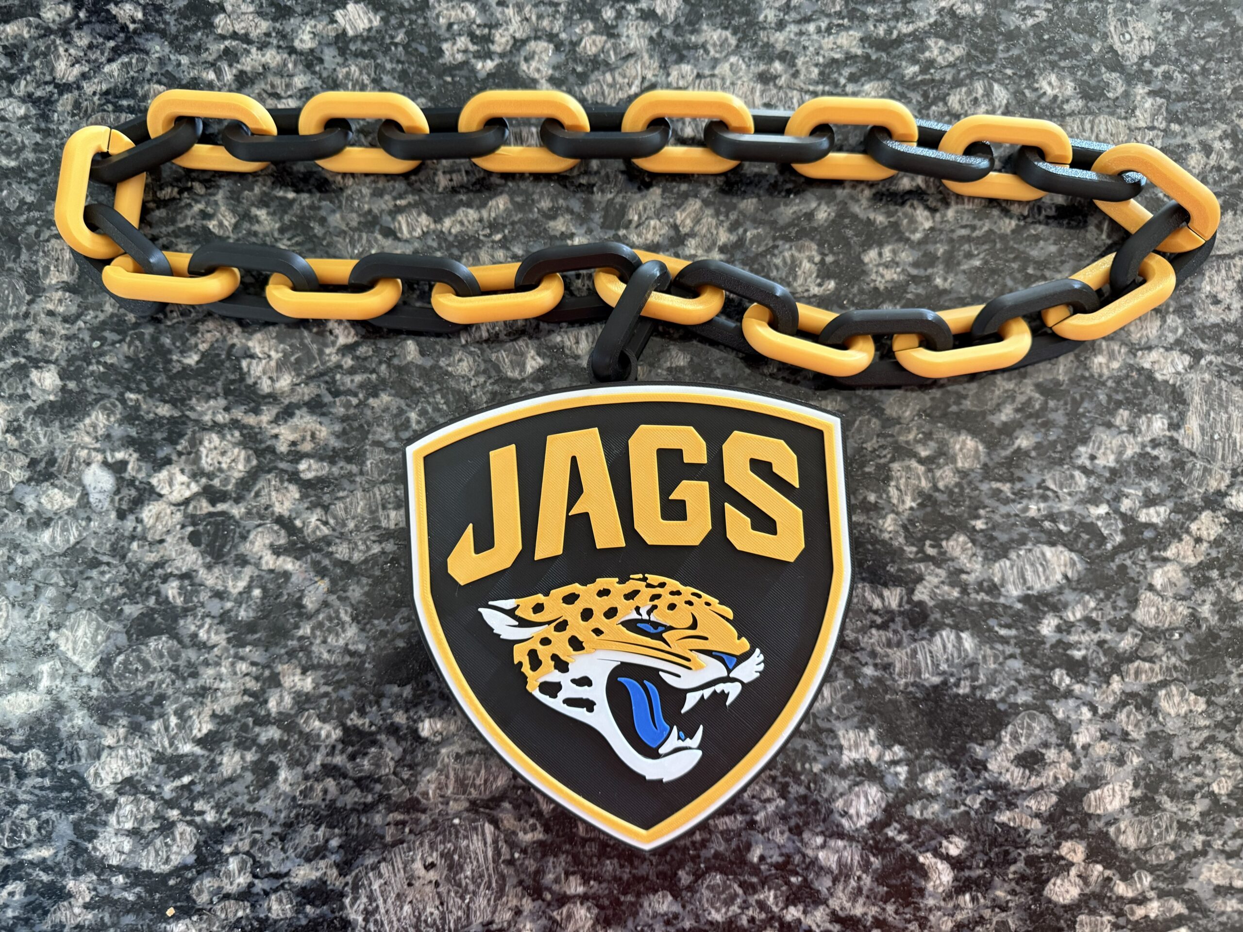 Highland Hills Jaguars Oversized Hype Chain Charm and Necklace