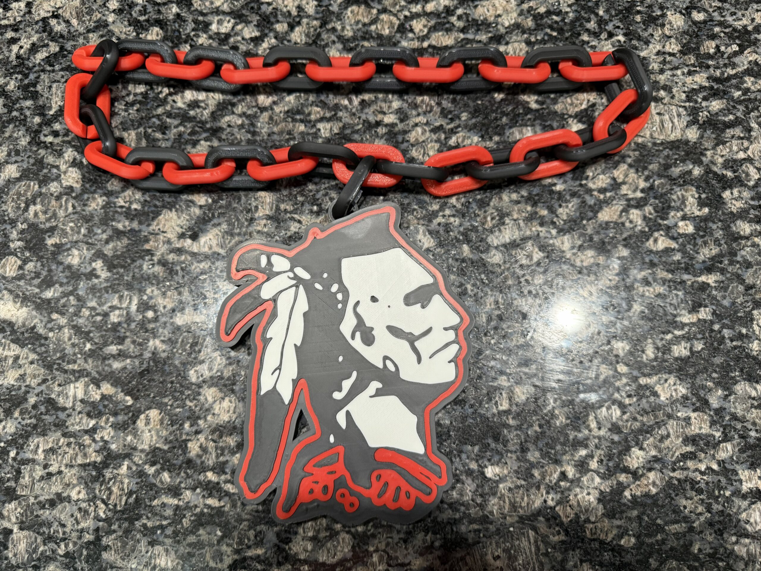Borden Braves Oversized Hype Chain Charm and Necklace
