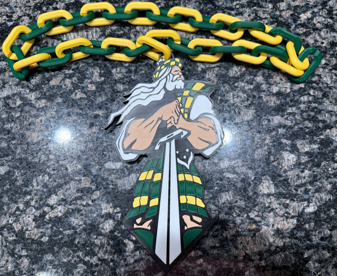 Floyd Central Highlanders Oversized Hype Chain Charm and Necklace