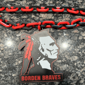 Borden Braves Oversized Hype Chain Charm and Necklace