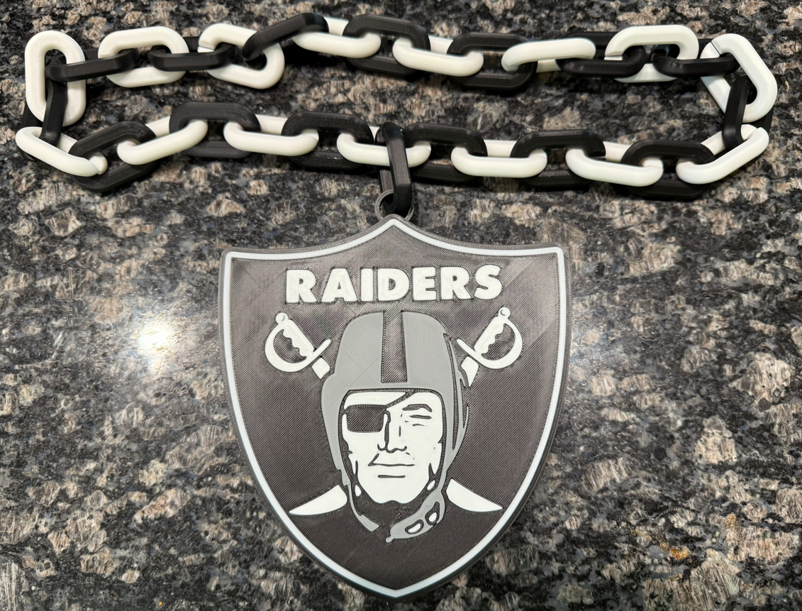 Las Vegas Raiders Oversized Hype Chain Charm and Necklace