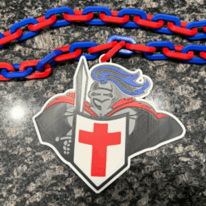 Our Lady Of Perpetual Help Knight Oversized Hype Chain Charm and Necklace