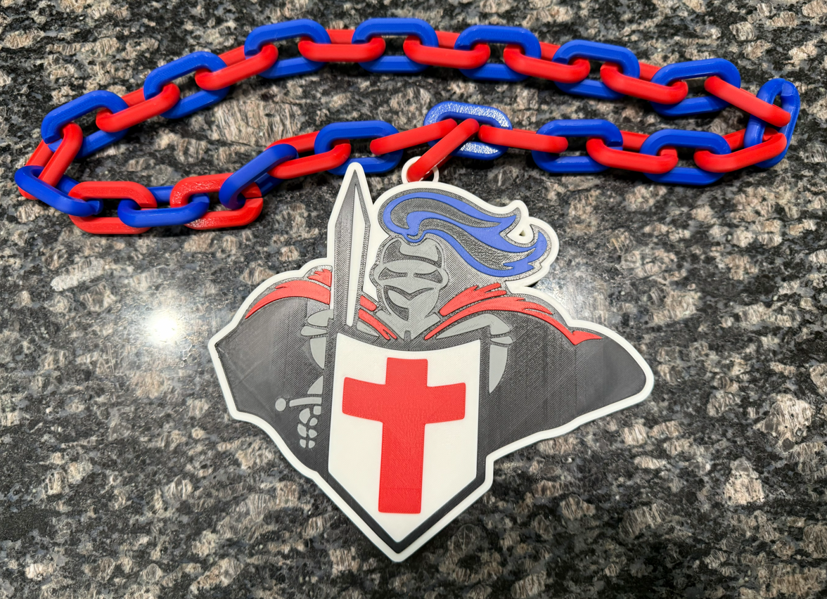 Our Lady Of Perpetual Help Knight Oversized Hype Chain Charm and Necklace