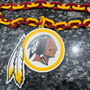 Redskins Oversized Hype Chain Charm and Necklace