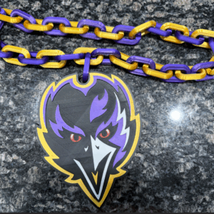 Baltimore Ravens Oversized Hype Chain Charm and Necklace