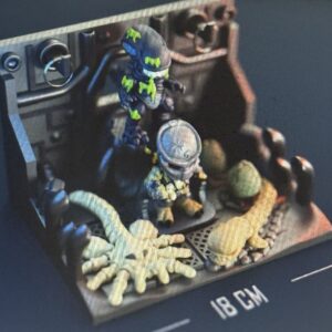 Alien and Predator Diorama
