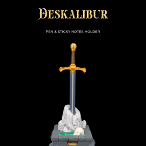 Deskalibur - Pen & Sticky Notes Holder