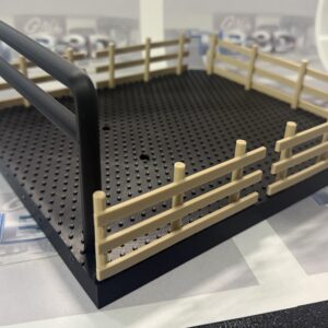 Flatbed with headache rack and side rails