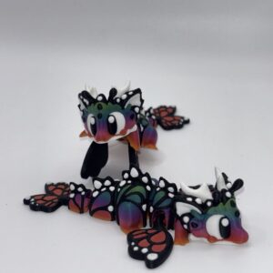 Butterfly rainbow baby dragon 3d printed