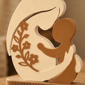 Escultura Mãe e Filho - Conforto