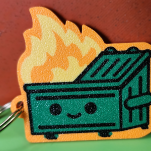 Dumpster Fire Keychain