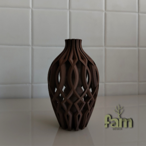 Vaso Aurora Geométrico 3D